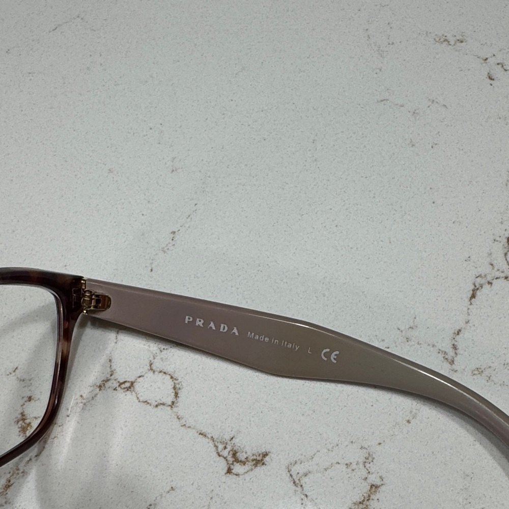 Prada Tortoise Shell Pink Brown Glass Frames Vpr … - image 6